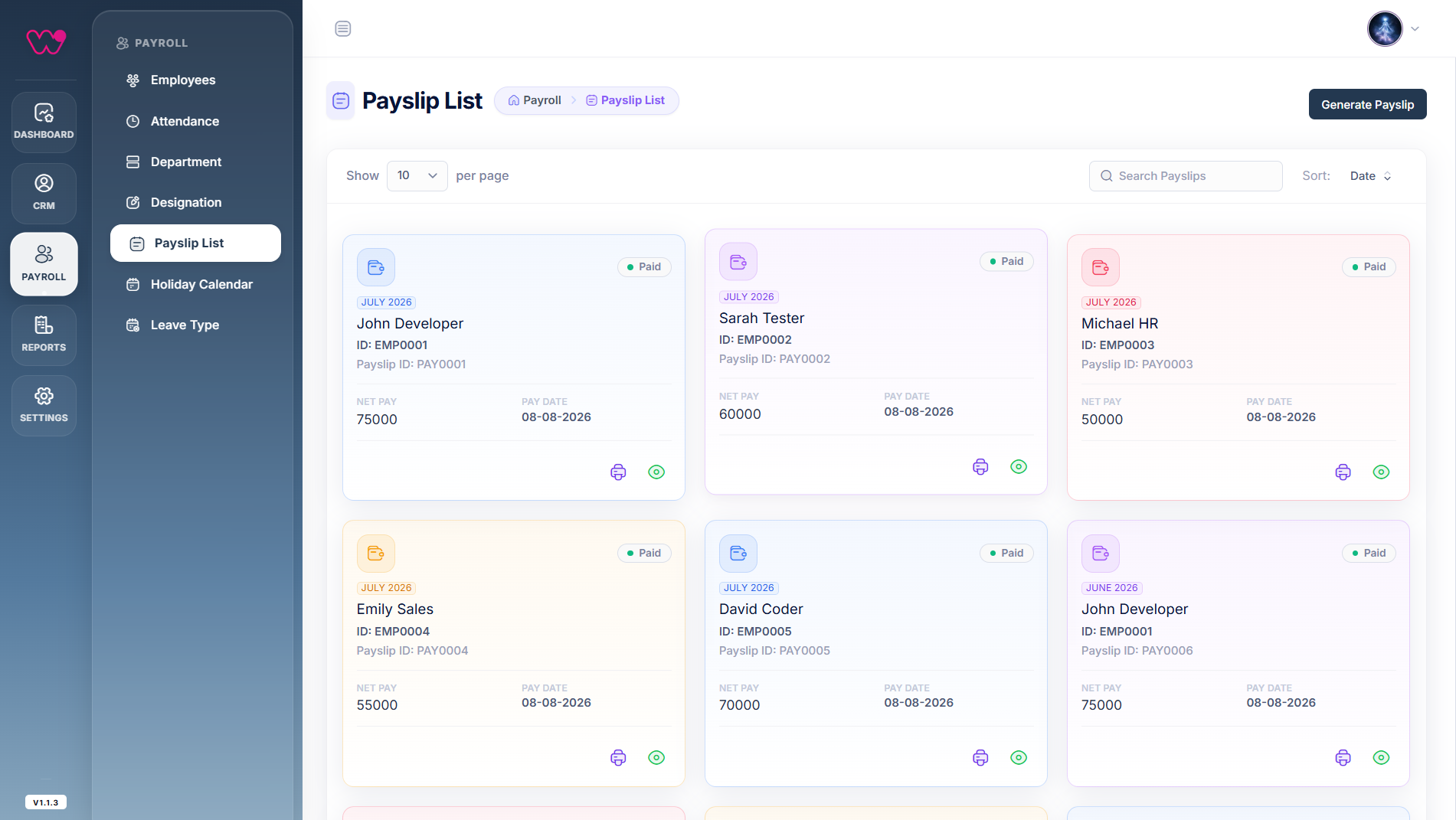 Payslips on SMS, email or mobile app or bulk print